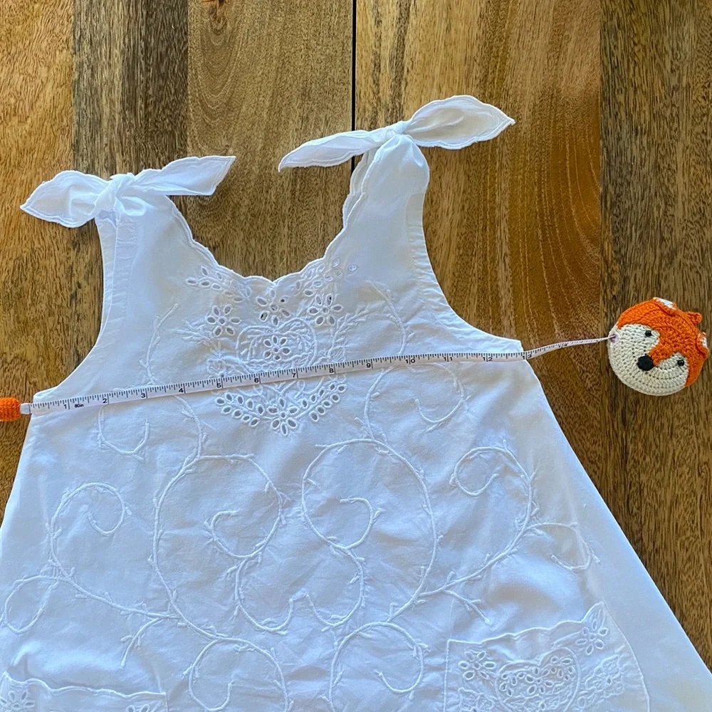Toddler Girl Cotton Lace White Summer Shift Dress